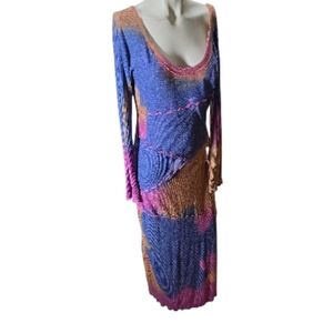 Free People Vibrant Tie Dye Knit Maxi Dress